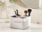Make-up organiser met handspiegel Viva Make Me Up, grijs, set van 2 voor kwasten, mascara en palettes