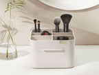 Make-up organiser met handspiegel Viva Make Me Up, grijs, set van 2 voor kwasten, mascara en palettes