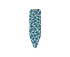 Strijkplankhoes met blauw en crème mosaïekpatroon van kwartcirkels