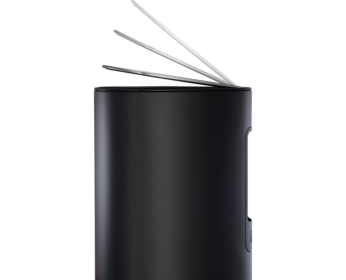 Pedaalemmer staal EasyStore mat zwart 5 L, 30,8 x 22 x 25,5 cm, voor badkamer, kantoor en slaapkamer