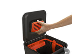 Prullenbak roestvrij staal Titan zilvergrijs 20 L, met compressor, voetpedaal en soft-close deksel