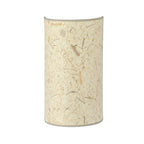 Wandlamp stoffen kap boho Aston, zwart gepoedercoat staal, bruine kap 18 x 32 cm, woonkamer, slaapkamer en hal