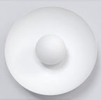 Wandlamp gepoedercoat staal minimalistisch Inspo, wit, lampscherm Ø 10 cm, G9 fitting, woonkamer en gang