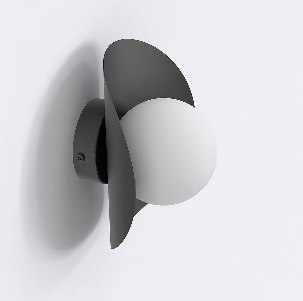 Wandlamp gepoedercoat staal Fiero modern zwart met witte kap Ø 10 cm, G9 fitting, voor hal, woonkamer en slaapkamer