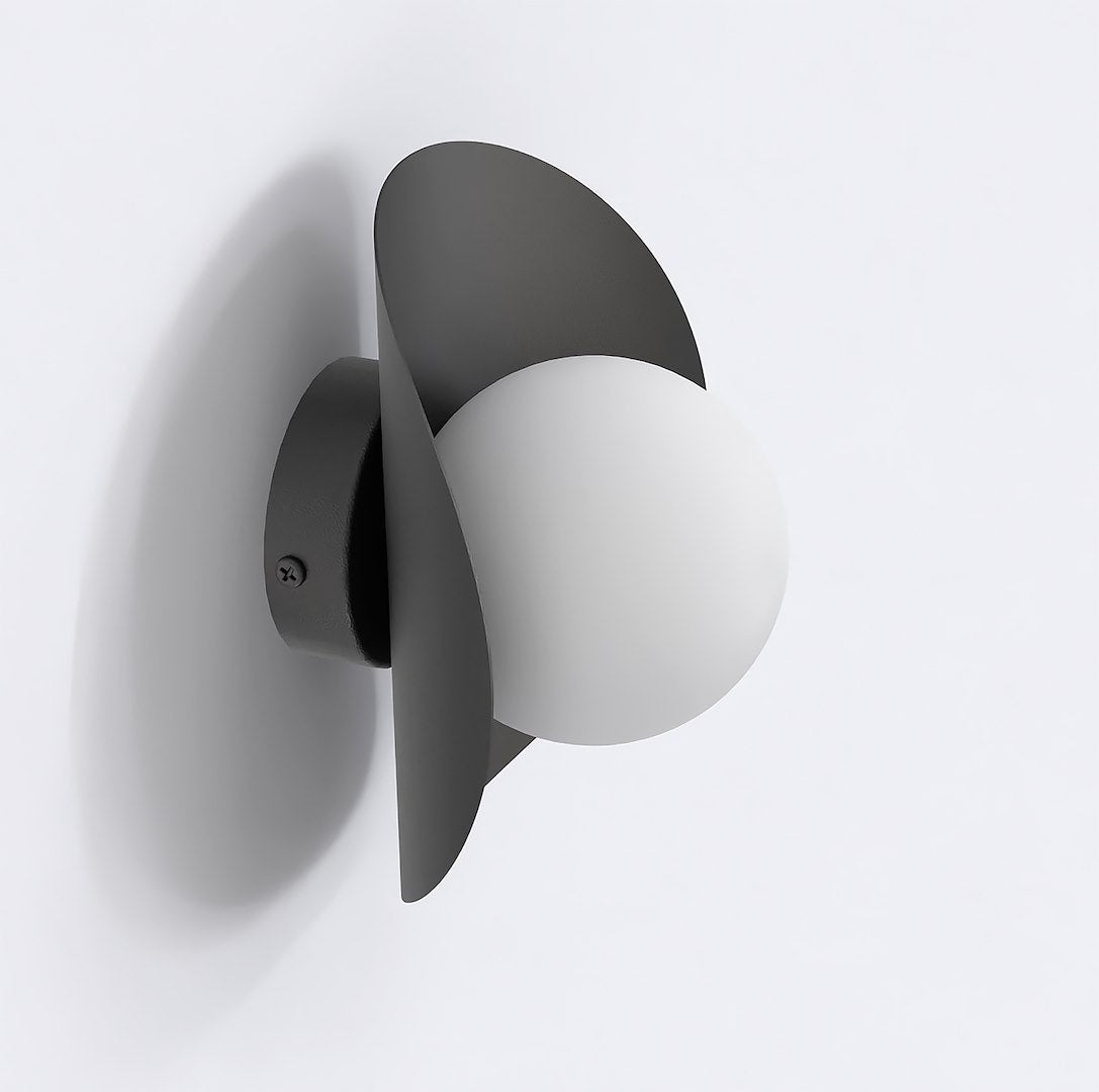 Wandlamp gepoedercoat staal Fiero modern zwart met witte kap Ø 10 cm, G9 fitting, voor hal, woonkamer en slaapkamer