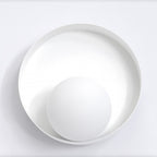 Wandlamp staal minimalistisch Kido K1, wit – 20 x 20 cm, G9 fitting, voor hal, slaapkamer en woonkamer