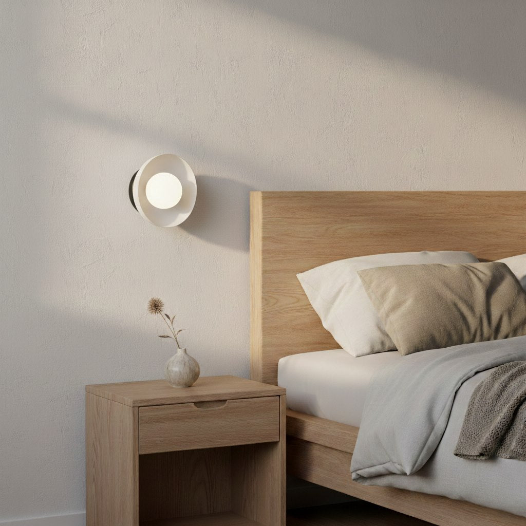 Wandlamp gepoedercoat staal minimalistisch Ozzy wit met zwarte basis, G9 LED max. 8 W – 20 x 20 x 13 cm