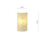Wandlamp stoffen kap boho Aston, zwart gepoedercoat staal, bruine kap 18 x 32 cm, woonkamer, slaapkamer en hal
