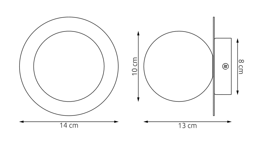 Wandlamp staal minimalistisch Americana K1, wit, bol Ø 10 cm, G9 fitting voor hal of slaapkamer