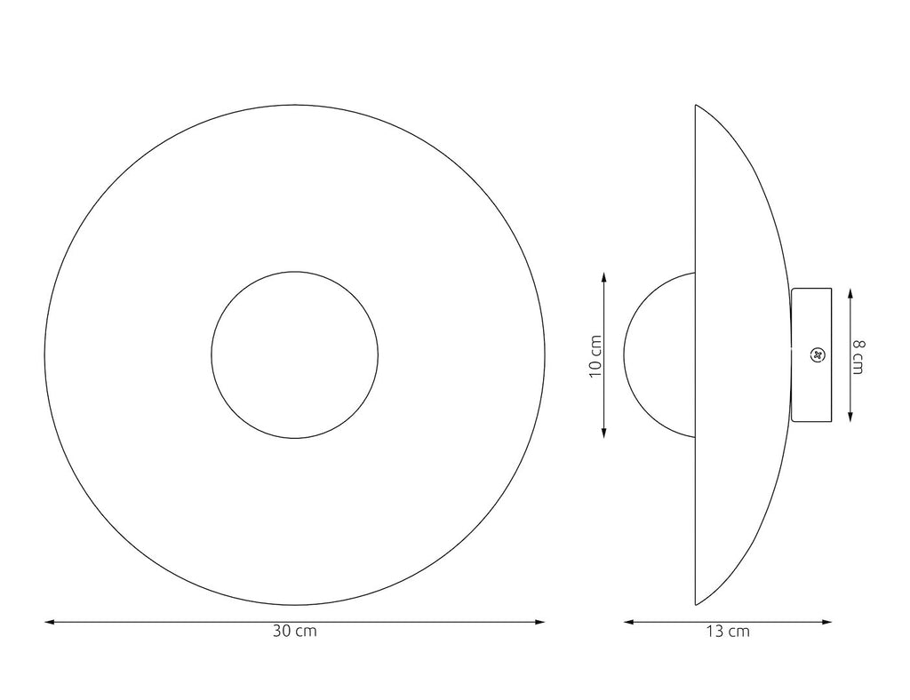 Wandlamp gepoedercoat staal minimalistisch Inspo, wit, lampscherm Ø 10 cm, G9 fitting, woonkamer en gang