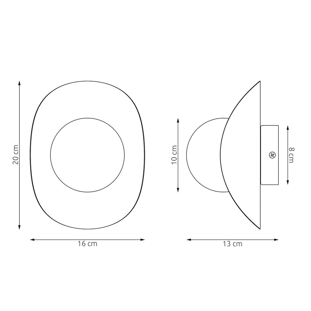 Wandlamp gepoedercoat staal Fiero modern zwart met witte kap Ø 10 cm, G9 fitting, voor hal, woonkamer en slaapkamer