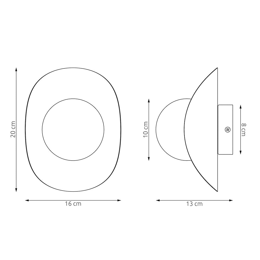 Wandlamp gepoedercoat staal Fiero modern zwart met witte kap Ø 10 cm, G9 fitting, voor hal, woonkamer en slaapkamer