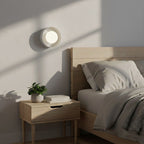 Wandlamp gepoedercoat staal Lulu K1 minimalistisch wit, met bolkap Ø 10 cm, G9 fitting – hal, slaapkamer