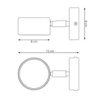 Wandlamp gepoedercoat staal modern Sora mat zwart 15 x 8 x 8 cm, GX53-fitting voor led tot 12 W