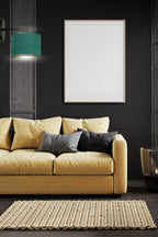 Wandlamp gepoedercoat staal en stof Hilde, groen lampenkap, zwart armatuur, Ø 20 cm, E27 – woonkamer en slaapkamer