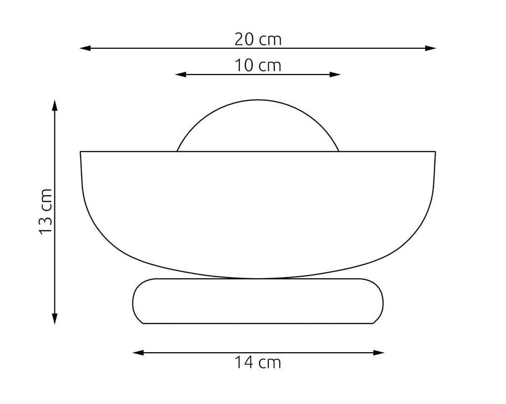 Wandlamp gepoedercoat staal Ozzy K1 minimalistisch zwart met witte bol, 20 x 20 x 13 cm, G9 voor hal en woonkamer