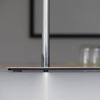 Handdoekrek vloermodel verchroomd metaal Style hoogglans zilver, met twee beugels, 81 cm hoog voor de badkamer