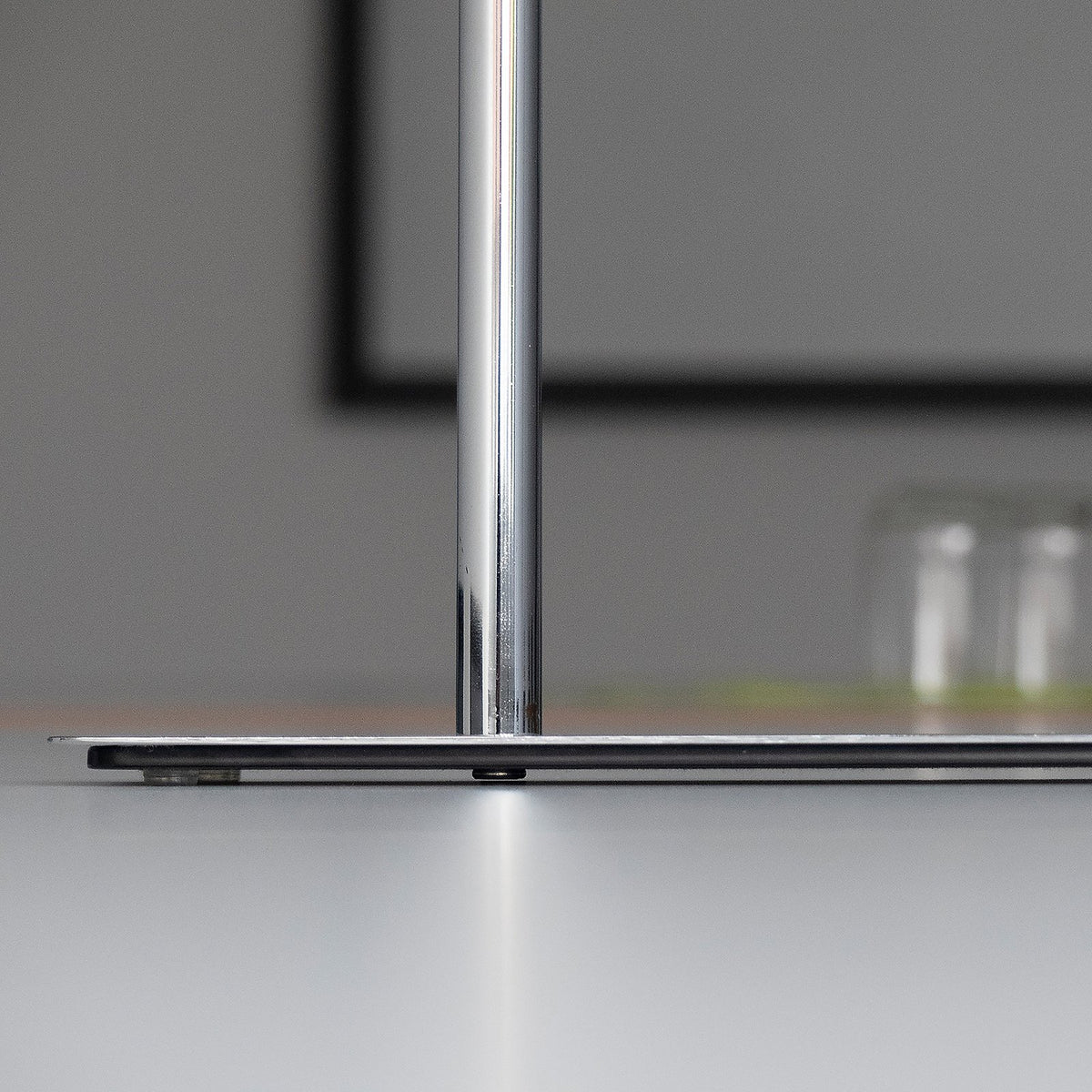 Handdoekrek vloermodel verchroomd metaal Style hoogglans zilver, met twee beugels, 81 cm hoog voor de badkamer