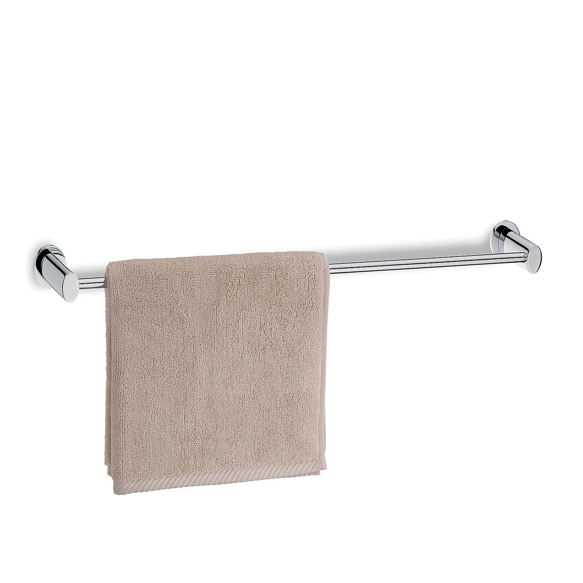 Handdoekrek Makira zilverkleurig 60 cm, roestbestendige afwerking voor de badkamer