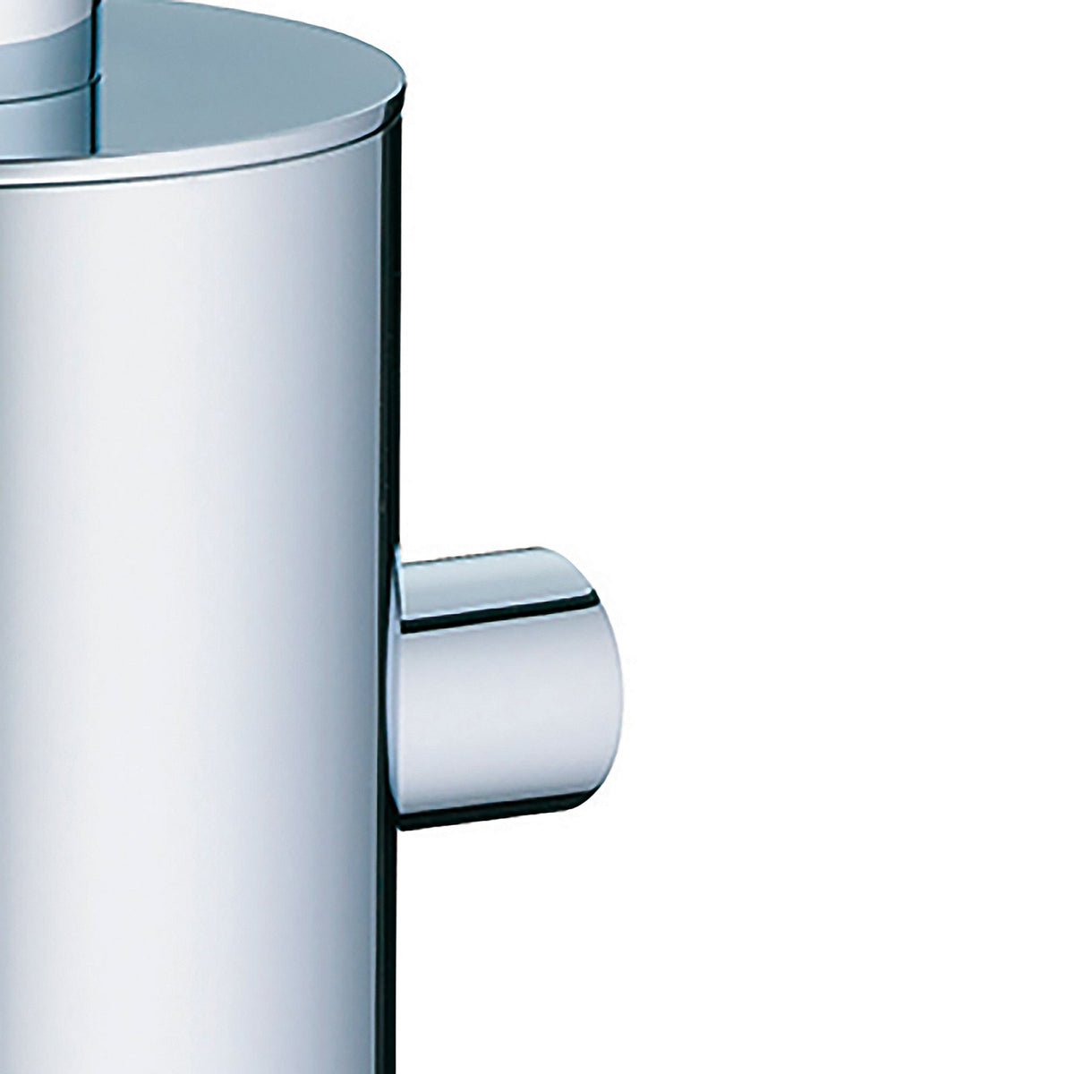 Zeepdispenser messing wandmodel zilverkleurig 400 ml, hoogte 24 cm, voor de badkamer