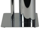 Toiletgarnituur staand verchroomd metaal Style zilver 20 x 20 x 71 cm, toiletborstel en toiletrolhouder