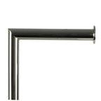 Toiletgarnituur staand verchroomd metaal Style zilver 20 x 20 x 71 cm, toiletborstel en toiletrolhouder