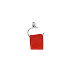 Handdoekring roestvrij staal 18/10 Lucido hoogglans zilver, wandmontage 18,5 x 10,5 cm voor badkamer