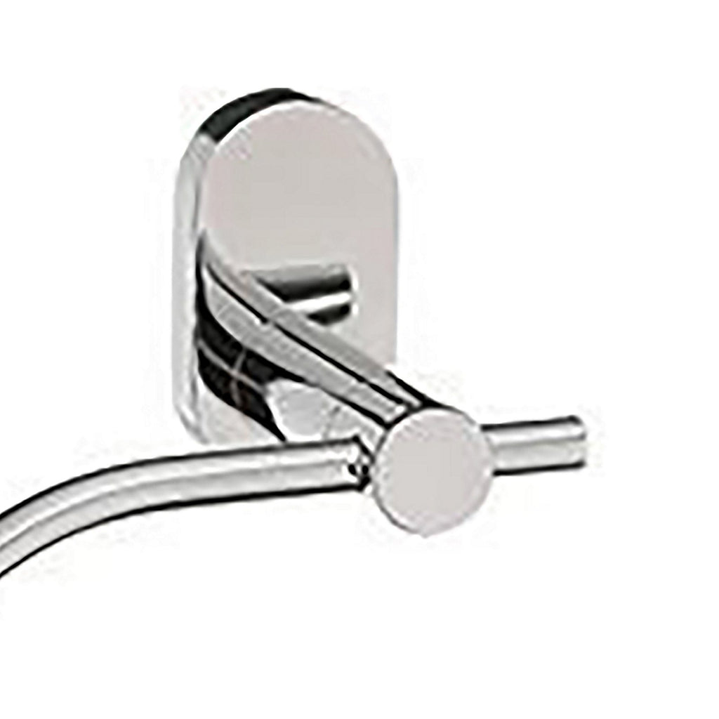 Handdoekring roestvrij staal 18/10 Lucido hoogglans zilver, wandmontage 18,5 x 10,5 cm voor badkamer