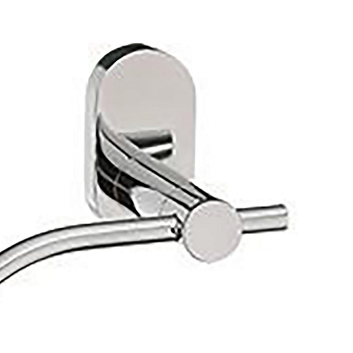 Handdoekring roestvrij staal 18/10 Lucido hoogglans zilver, wandmontage 18,5 x 10,5 cm voor badkamer