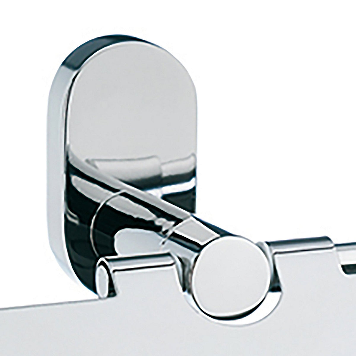 Toiletrolhouder Lucido roestvrijstaal 18/10 hoogglans zilver, met klep en wandbevestiging – 14,5 x 15,5 cm