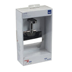 Toiletrolhouder Lucido roestvrijstaal 18/10 hoogglans zilver, met klep en wandbevestiging – 14,5 x 15,5 cm