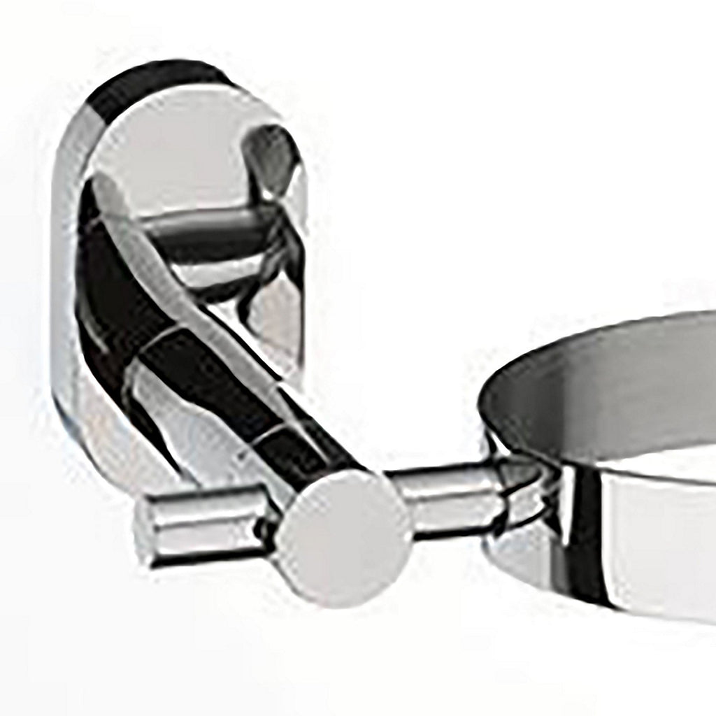 Haardrogerhouder roestvrij staal 18/10 hoogglans zilver Lucido 14,5 x 12,5 x 7,5 cm, wandmontage badkamer