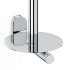 Toiletrolhouder Lucido roestvrij staal hoogglans zilver, wandmontage, voor drie rollen, hoogte 38 cm
