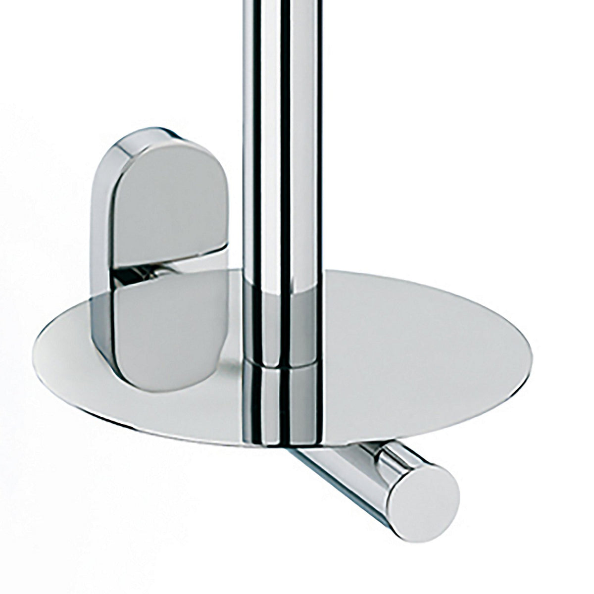 Toiletrolhouder Lucido roestvrij staal hoogglans zilver, wandmontage, voor drie rollen, hoogte 38 cm