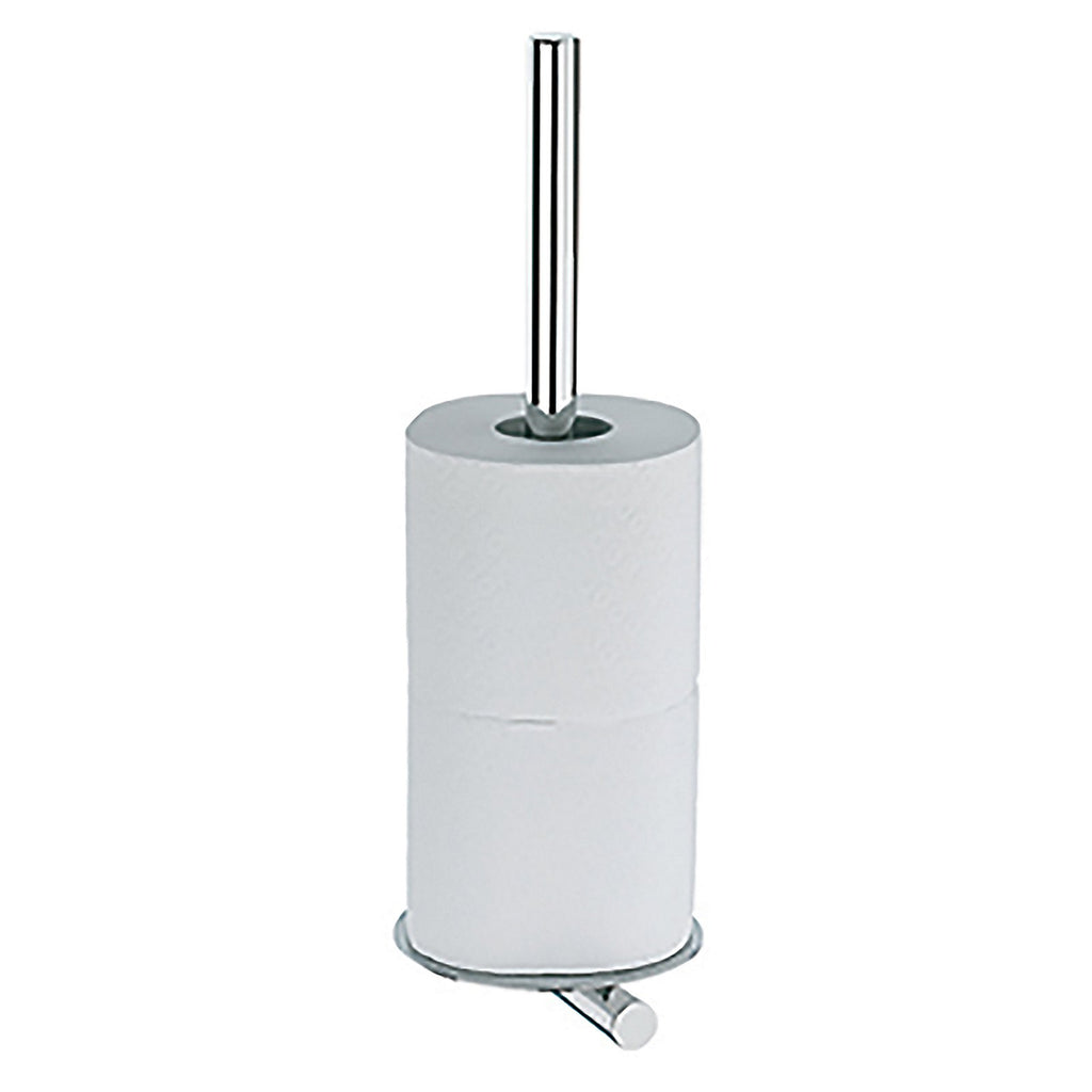 Toiletrolhouder Lucido roestvrij staal hoogglans zilver, wandmontage, voor drie rollen, hoogte 38 cm