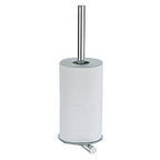 Toiletrolhouder Lucido roestvrij staal hoogglans zilver, wandmontage, voor drie rollen, hoogte 38 cm