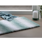 Badmat gerecycled polyester Ombre grijs 65 x 55 cm, hoogpolig en antislip voor de badkamer