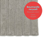 Badmat Megan zilvergrijs 100 x 60 cm, antislip onderkant en zachte pool van 16 mm