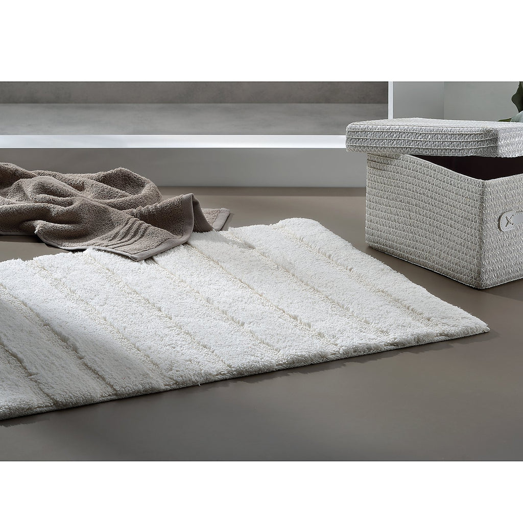 Badmat Megan terra 100 x 60 cm, zacht, antislip en machinewasbaar voor de badkamer