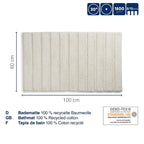 Badmat Megan terra 100 x 60 cm, zacht, antislip en machinewasbaar voor de badkamer