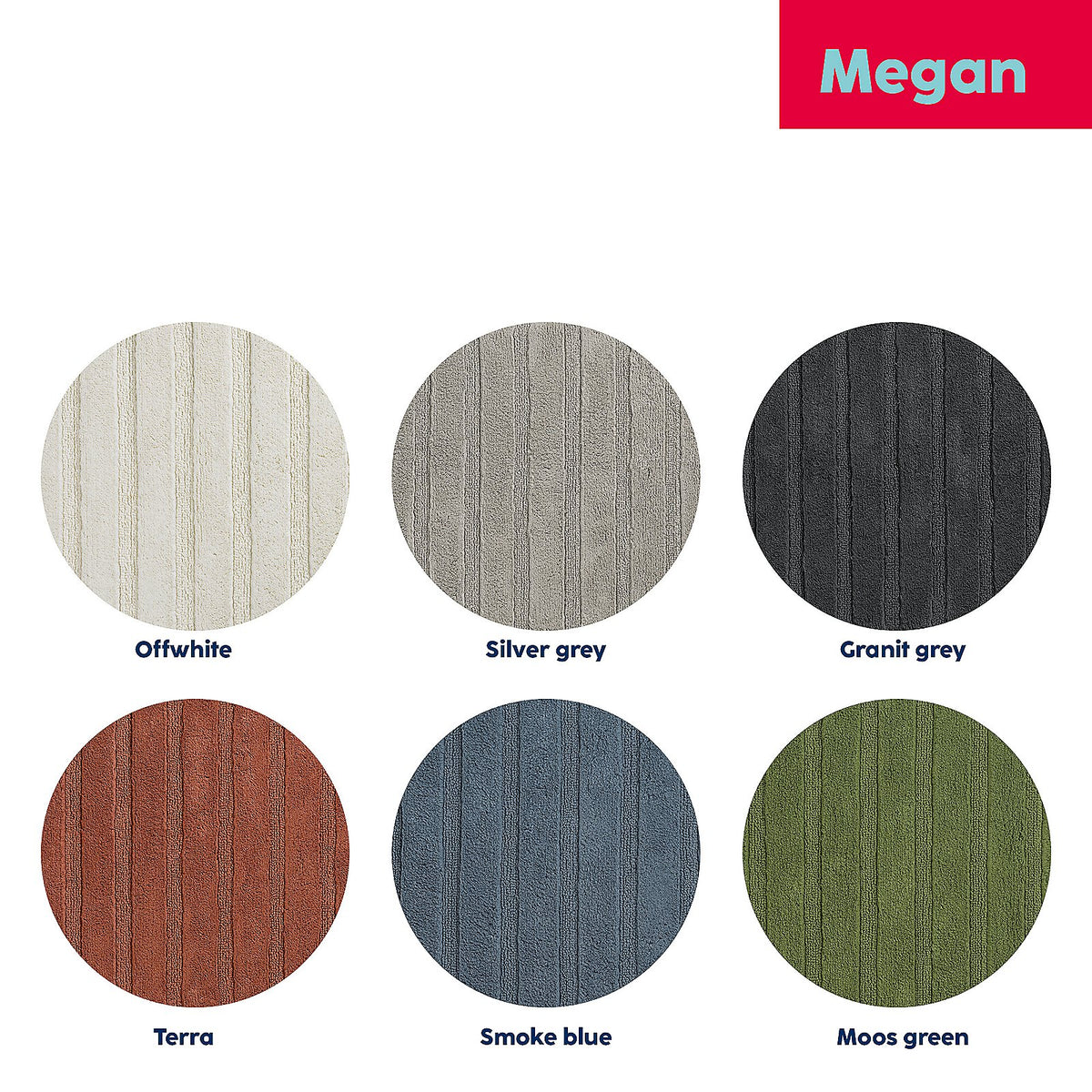 Badmat Megan terra 120 x 70 cm, zacht met antislip onderkant voor de badkamer