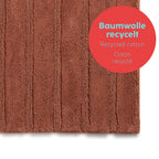 Badmat Megan terra 120 x 70 cm, zacht met antislip onderkant voor de badkamer