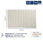 Badmat Megan granietgrijs 80 x 50 cm, zacht met antislip-onderzijde voor de badkamer