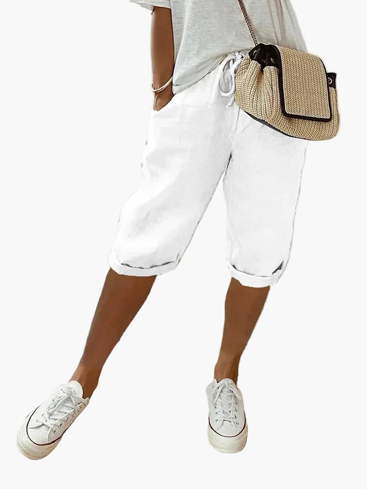 Women's Bermuda Shorts with Drawstring – Casual Leisure and Summer Style