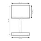 Tafellamp gepoedercoat staal met stoffen kap, minimalistisch, zwart en grijs, Ø 20 cm, E27
