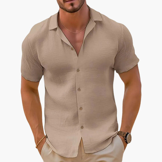 Herren Freizeithemd Kurzarm Modern Sommer Casual für Alltag & Urlaub