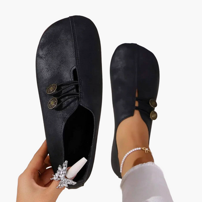 Women's Orthopedic Slip-On Shoes with Button Closure – Comfortable Everyday Shoes for Leisure and Travel