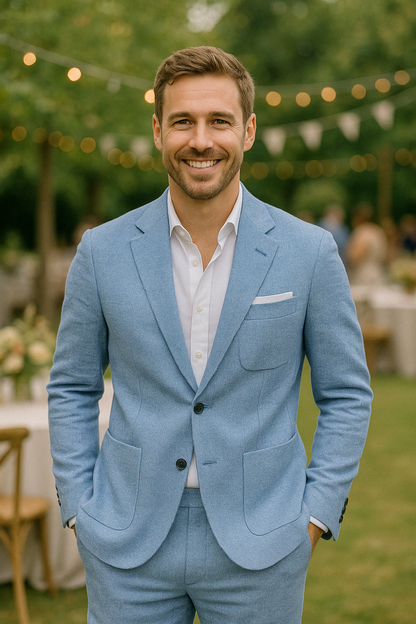 Men's Slim Fit Suit Two-Piece – Modern Work and Wedding Suit
