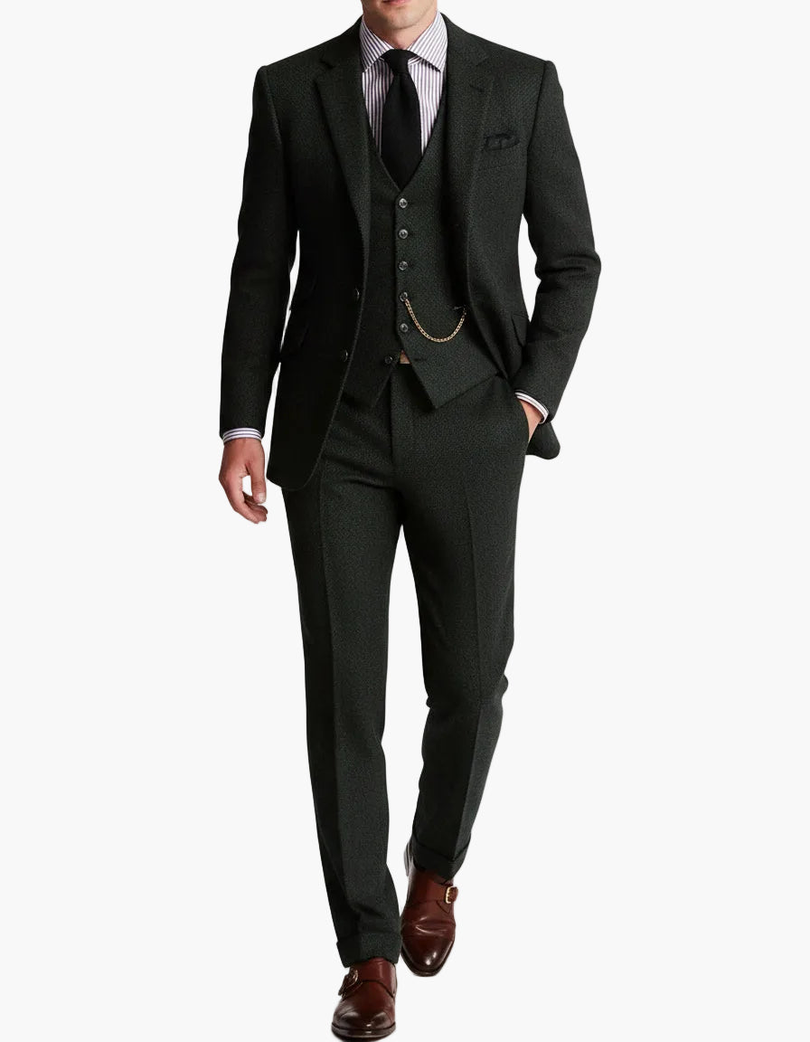 Men's Three-Piece Suit Classic Modern for Celebrations & Work