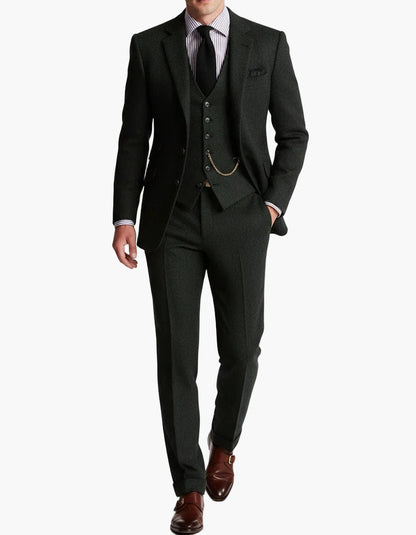 Men's Three-Piece Suit Classic Modern for Celebrations & Work